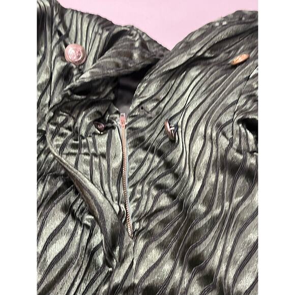 Retrofête‎ Jana Green Zebra Jana Plunging Double Breasted Blazer Sexy Romper Med - Picture 11 of 14